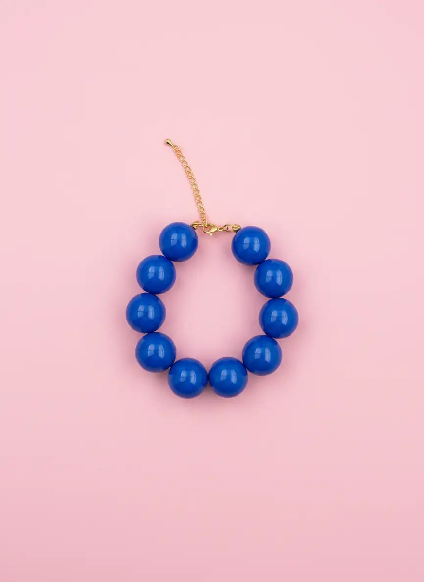 Kralen armband blauw