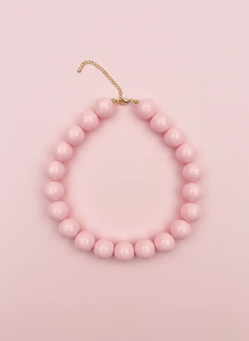 Kralen ketting roze