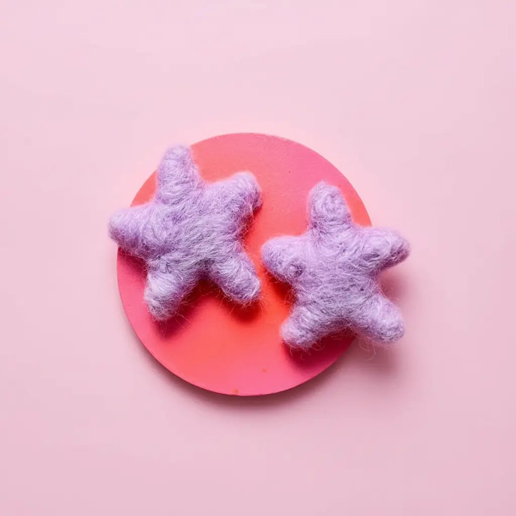 Lila ster-oorbellen
