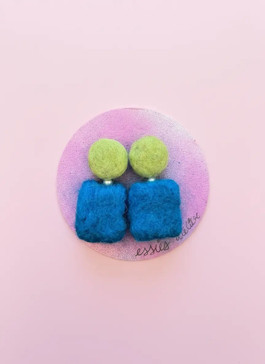 Groen/blauwe oorbellen