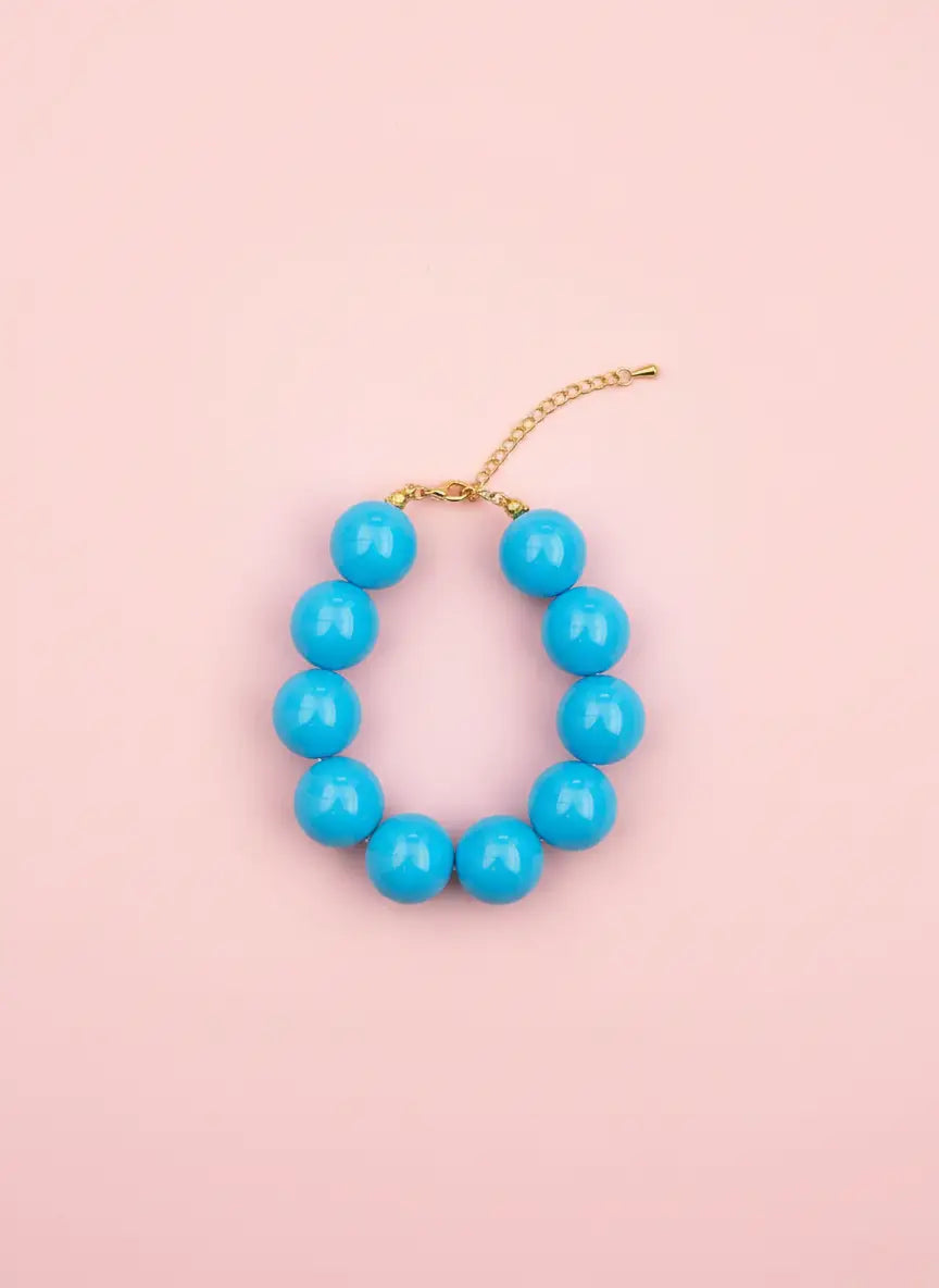 Kralen armband licht blauw