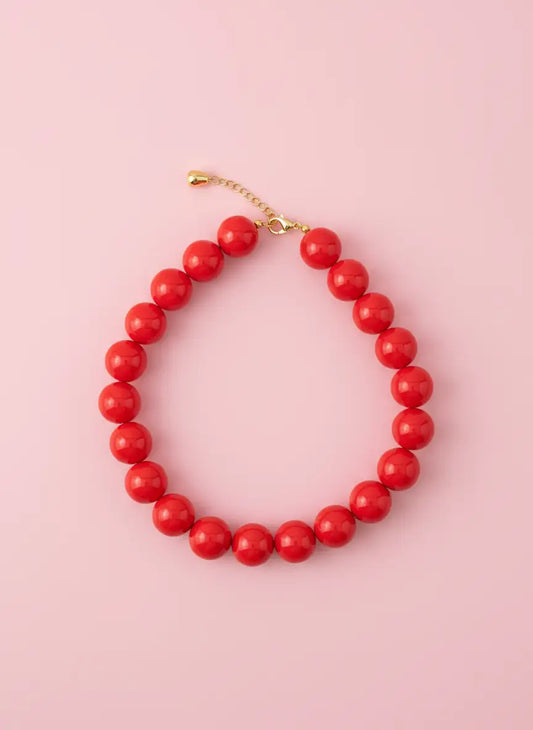 Kralen ketting rood