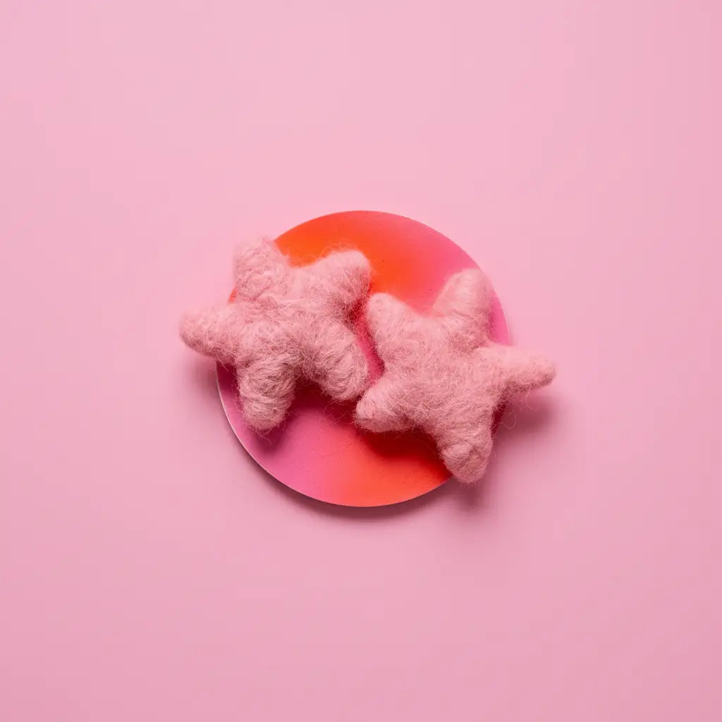 Licht roze ster-oorbellen