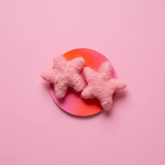 Licht roze ster-oorbellen