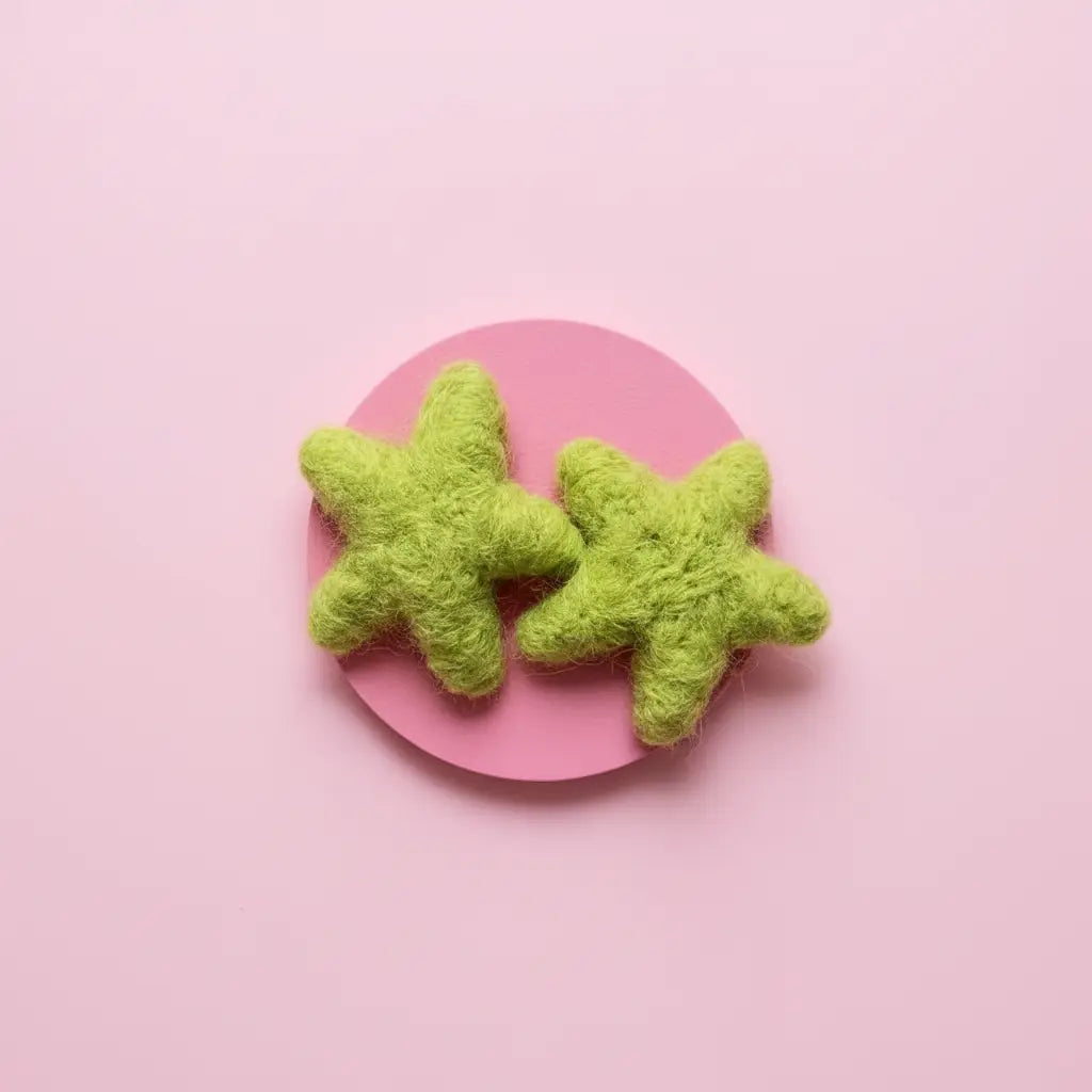 Groene ster-oorbellen