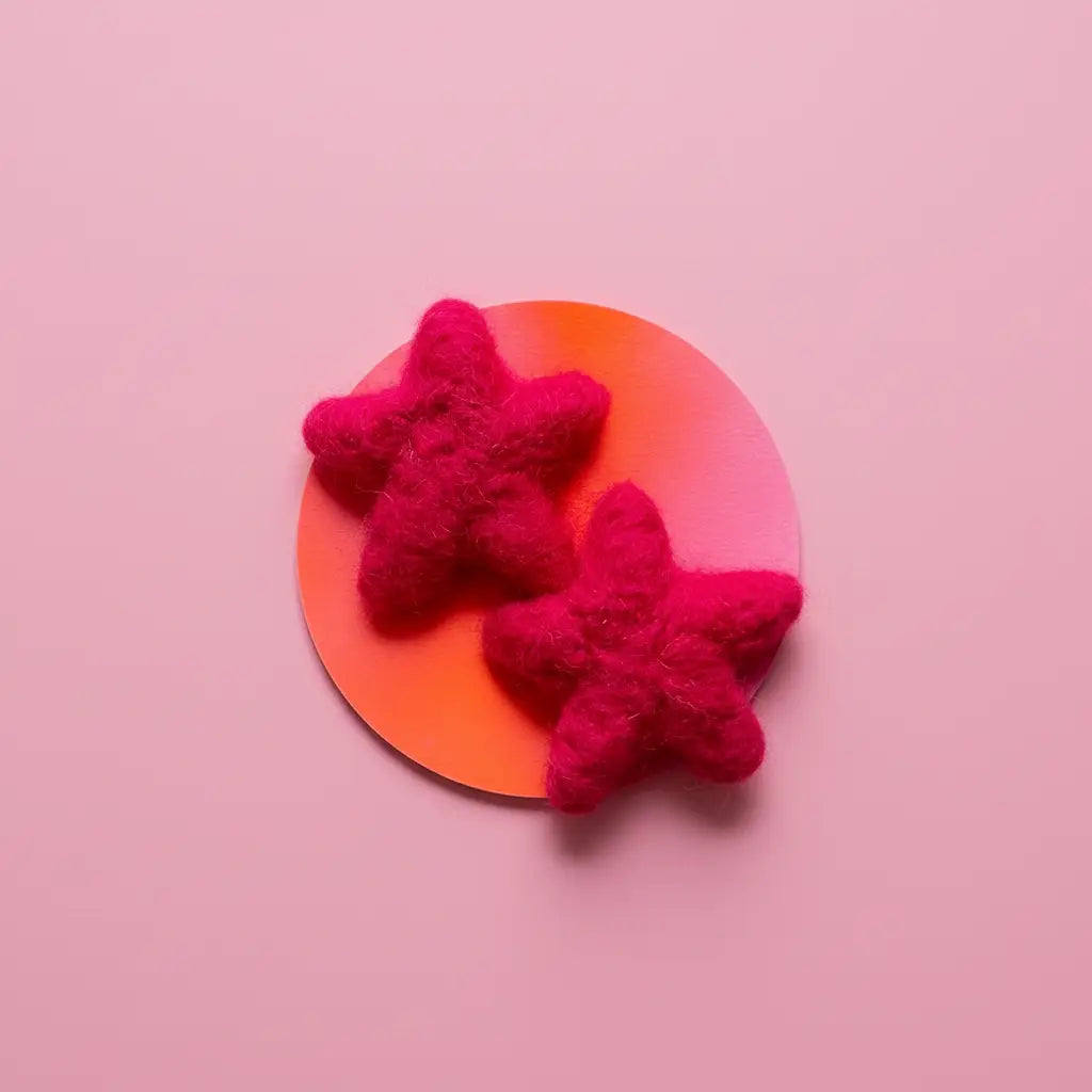 Roze ster-oorbellen