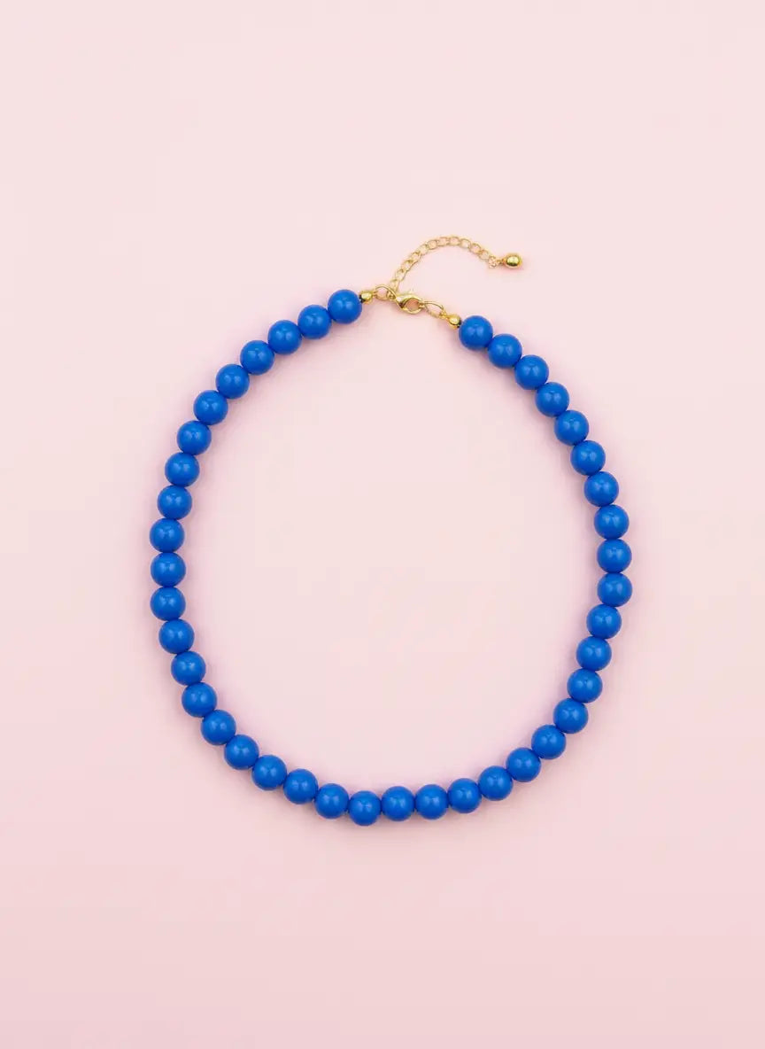 Kleine kralen ketting blauw