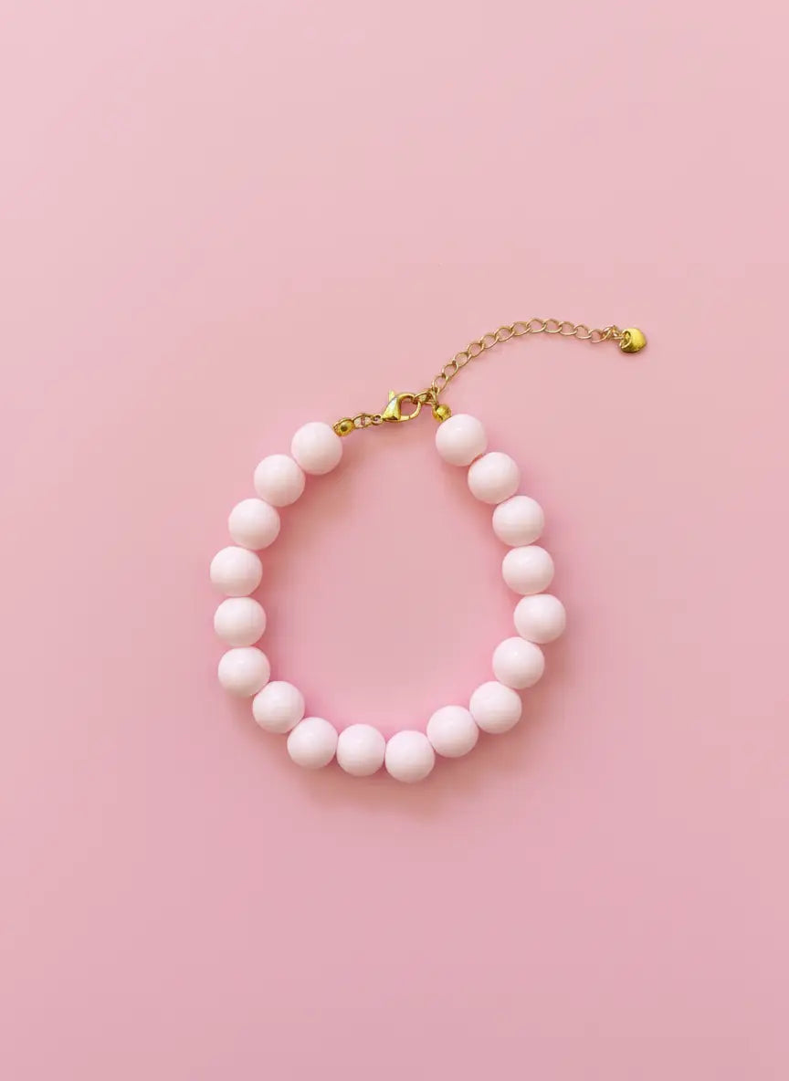 Kleine kralen armband roze