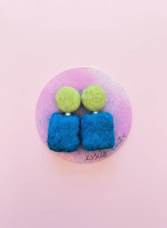 Groen/blauwe oorbellen
