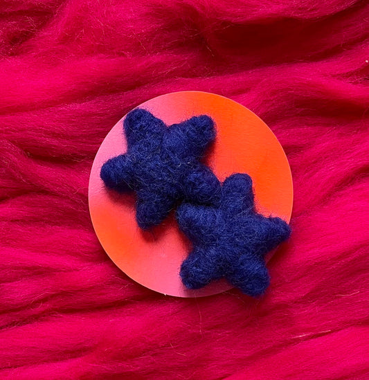 De blauwe ster-oorbellen