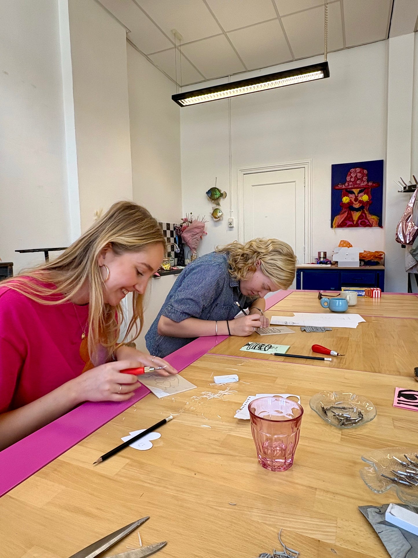 Workshop linosnede maken