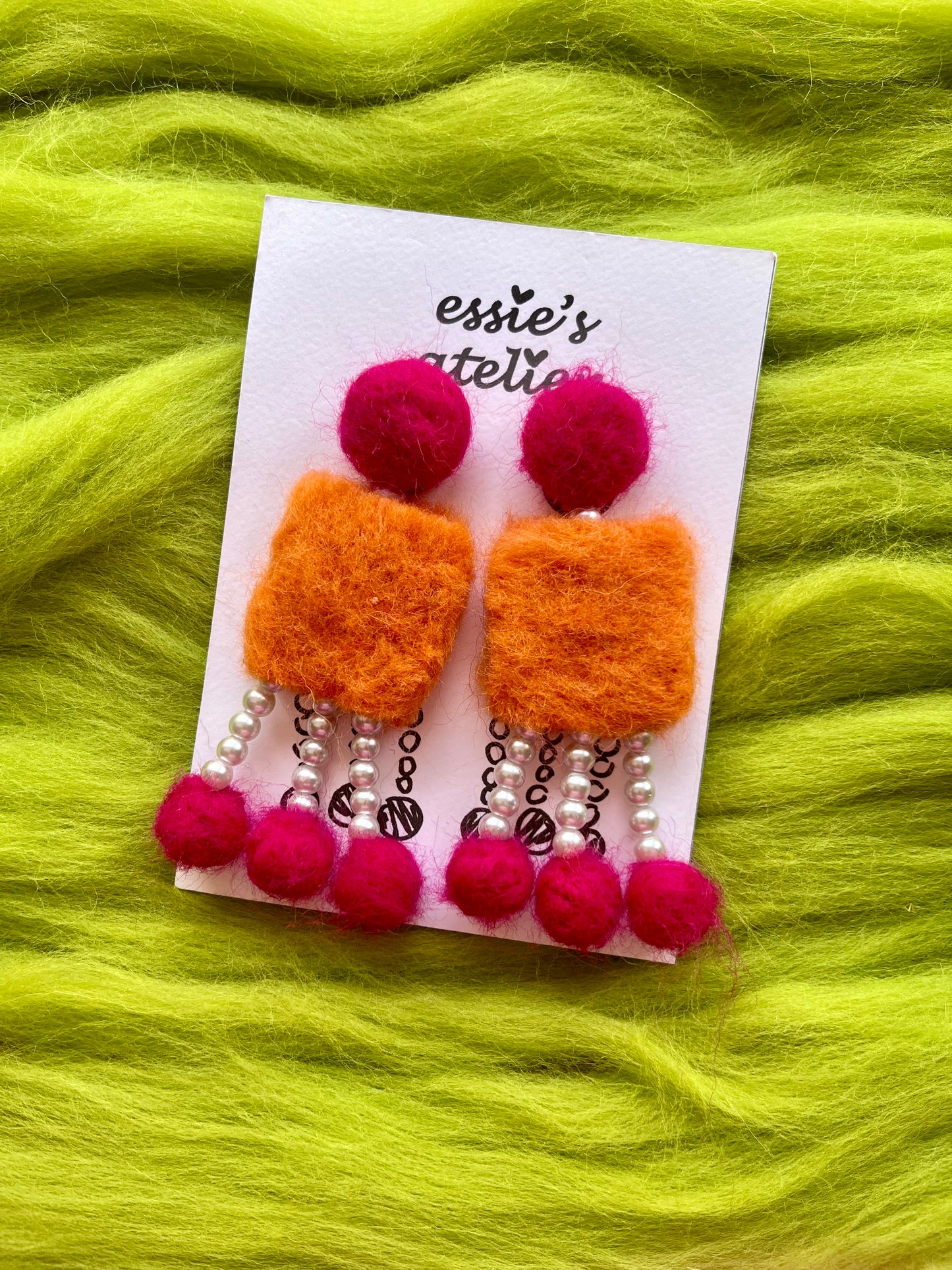 THE ORANGE JOLLY JINGLES EARRINGS